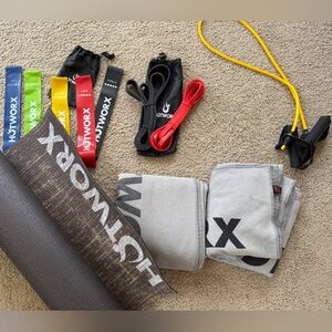 Hotworx Yoga Mat, Towels & Resistance Bands